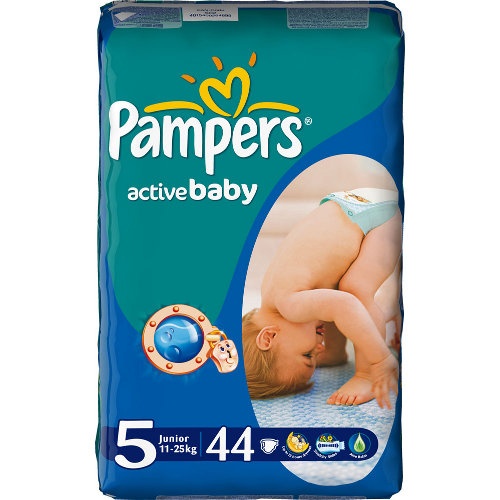 Подгузники "Pampers Active Baby" (Памперс Актив Бэби) Junior 11-25кг 44шт эконом.упаковка
