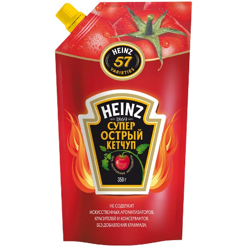 Кетчуп "Heinz" (Хайнц) супер острый 350г дойпак