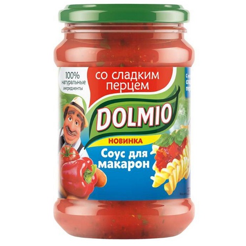 Соус "Dolmio" (Долмио) для макарон томатный со сладким перцем 350г ст.банка