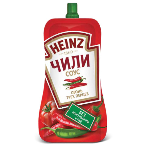 Соус "Heinz" (Хайнц) томатный чили 230г дойпак