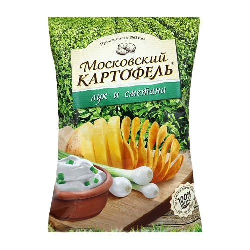 Чипсы "Московский картофель" лук сметана 70г