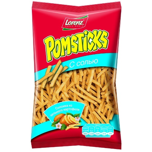 Чипсы "Lorenz" (Лоренц) Pomsticks картофельная соломка с солью 100г