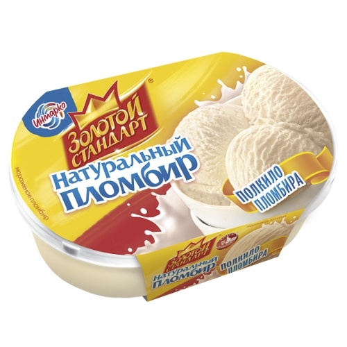 Мороженое "Золотой Стандарт" Пломбир Контейнер 500гр