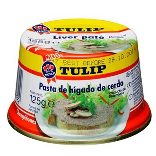 Паштет "Tulip" (Тулип) печеночный деликатесный с грибами 125г ж/б