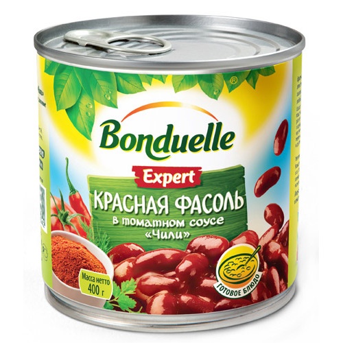 Фасоль "Bonduelle" (Бондюэль) красная в соусе Чили 425г ж/б