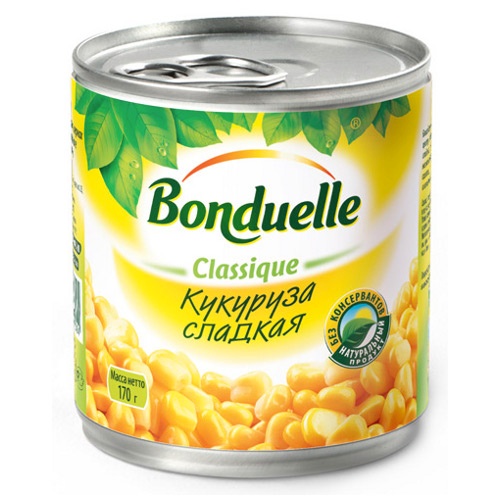 Кукуруза "Bonduelle" (Бондюэль) сладкая 150г ж/б