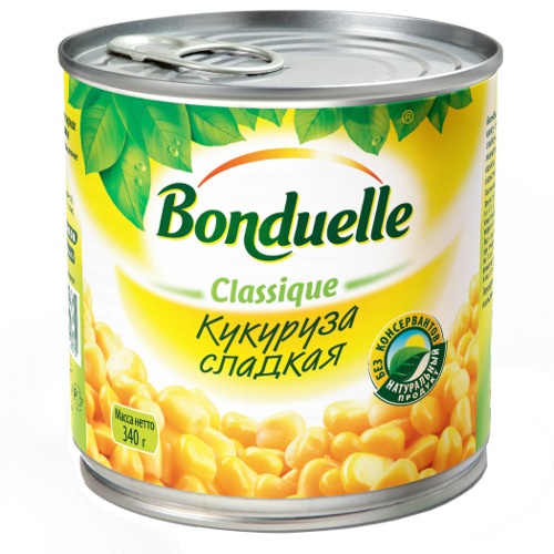 Кукуруза "Bonduelle" (Бондюэль) сладкая 340г ж/б