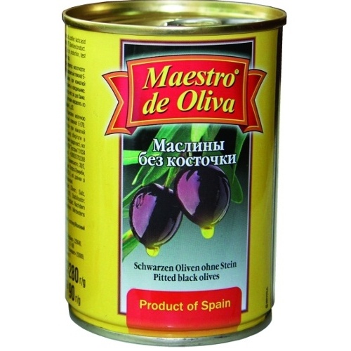 Маслины "Maestro de Oliva" (Маэстро де Олива) б/кост. 280г ж/б
