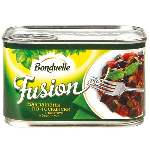 Баклажаны "Bonduelle" (Бондюэль) Fusion по-тоскански с томатами и базиликом 375г ж/б