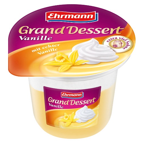 Пудинг "Ehrmann" (Эрманн) Grand Dessert Ваниль со взбитыми сливками 4