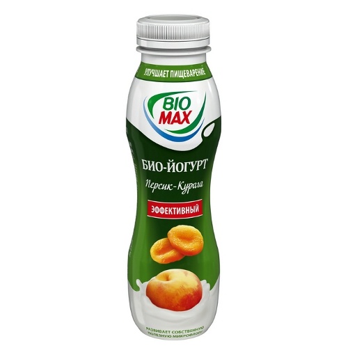 Йогурт питьевой "Bio-Max" (Био Макс) эффективный персик-курага 2