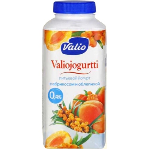 Йогурт питьевой "Valio" (Валио) с абрикосом и облепихой 0