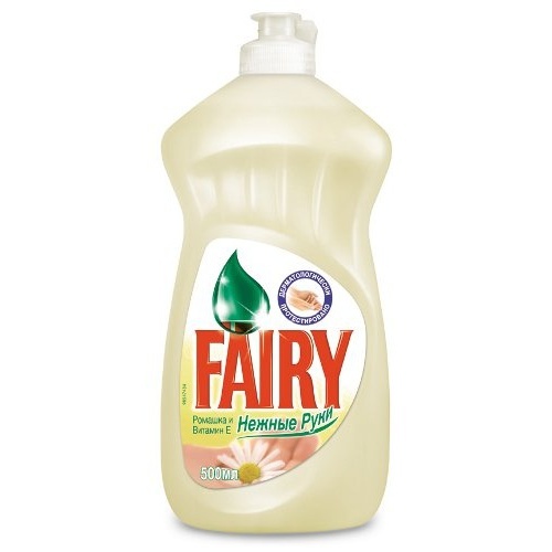 Средство для мытья посуды "Fairy" (Фейри) нежные руки с ромашкой и витамином Е 500мл Россия