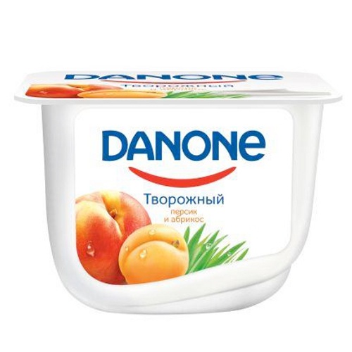 Творожный продукт "Danone" (Данон) персик и абрикос 3
