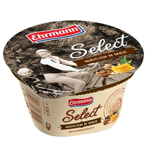 Йогурт "Ehrmann" (Эрманн) Select мюсли и мед 2