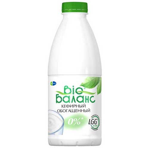 Напиток кисломолочный "Био-Баланс" Кефирный 0% 930мл пл.бутылка