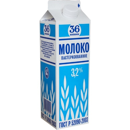 Молоко "36-копеек" питьевое пастеризованное 3