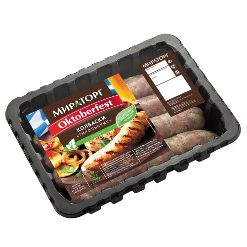 Колбаски свиные ''Тирольские'' охлажденные 400г лоток Мираторг