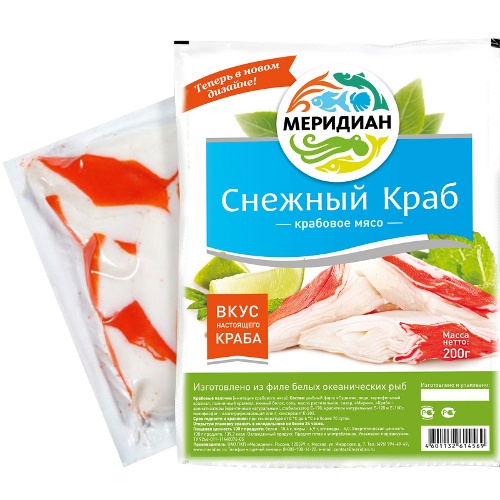 Крабовое мясо "Меридиан" Снежный краб 200г в/у