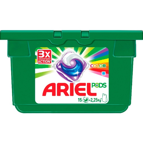 Капсулы для стирки "Ariel" (Ариель) Liquid Capsules Color and Style 15шт X 28