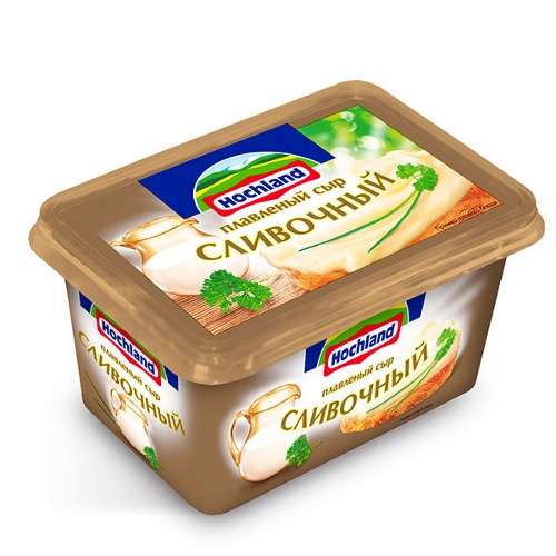 Сыр плавленый "Hochland" (Хохланд) сливочный 55% 400г ванночка