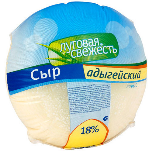 Сыр Адыгейский "Луговая Свежесть" новый 18% 1кг Россия