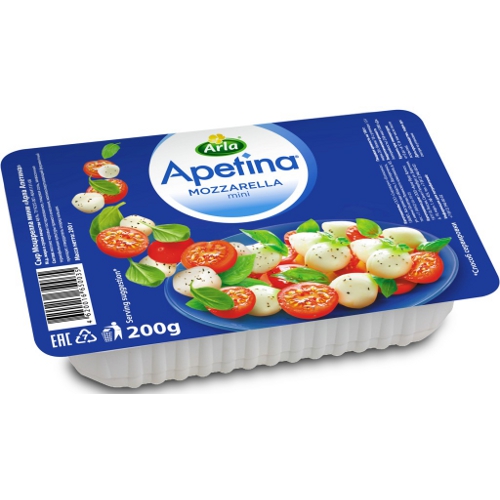 Сыр Моцарелла "Apetina" (Апетина) мини 45% 200г