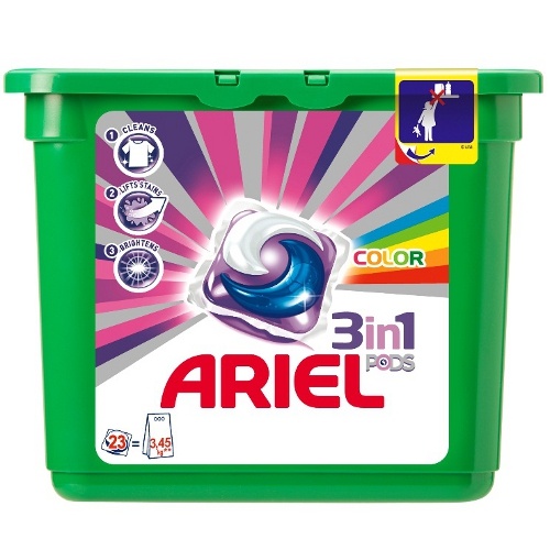 Капсулы для стирки "Ariel" (Ариель) Liquid Capsules Color and Style 23шт X 28