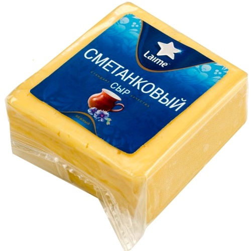 Сыр Сметанковый "Laime" (Лайме) полутвердый 50% 330г МГС