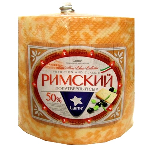 Сыр Римский "Laime" (Лайме) 50% 1кг цилиндр Россия
