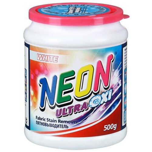Пятновыводитель "Neon" (Неон) Ultra Oxi для белого белья кислородный 500г пл.банка