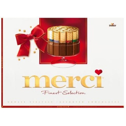 Конфеты шоколадные "Merci" (Мерси) ассорти 675г коробка Германия