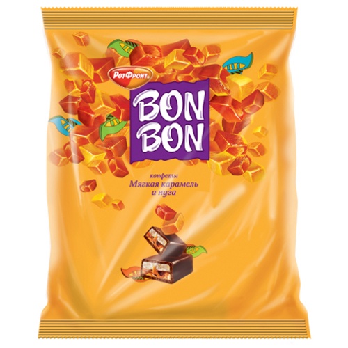 Конфеты "Bon-Bon"(Бон-Бон) мягкая карамель и нуга 250г пакет РотФронт