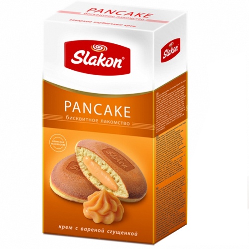 Печенье бисквитное "Slakon" (Слакон) Панкейк вареная сгущенка 252г