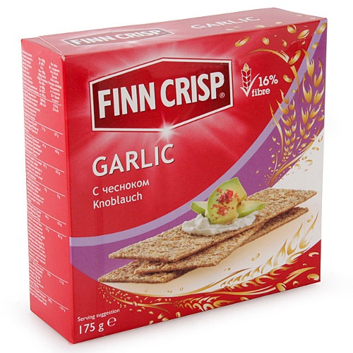 Сухарики "Finn Crisp" (Финн Крисп) Garlic с чесноком многозерновые 175г