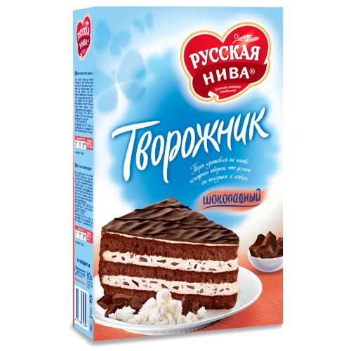 Торт "Творожник" шоколадный 340г к/кор (Русская Нива)
