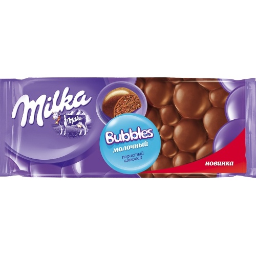 Шоколад "Milka" (Милка) Bubbles (Баблес) молочный пористый 80г