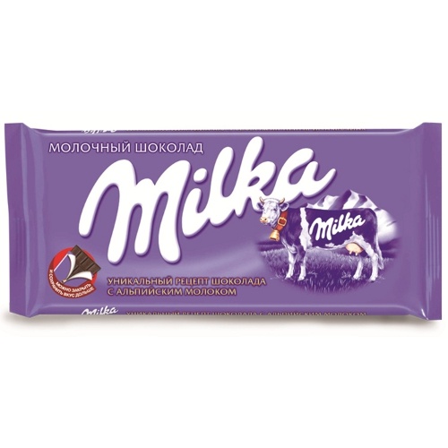 Шоколад "Milka" (Милка) молочный с альпийским молоком 100г Россия