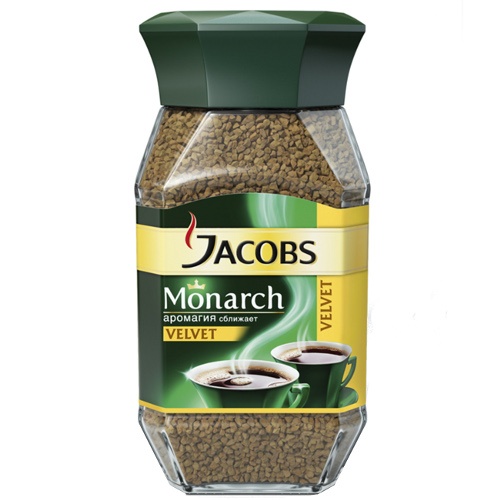 Кофе "Jacobs Monarch" (Якобс Монарх) Velvet растворимый сублимированный 95г ст.банка