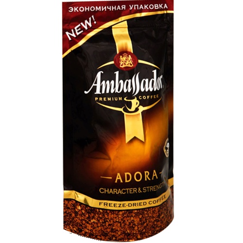 Кофе "Ambassador" (Амбассадор) Adora растворимый сублимированный 80г пакет