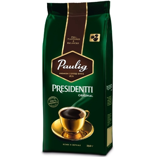 Кофе "Paulig" (Паулиг) Президент в зернах 250г пакет