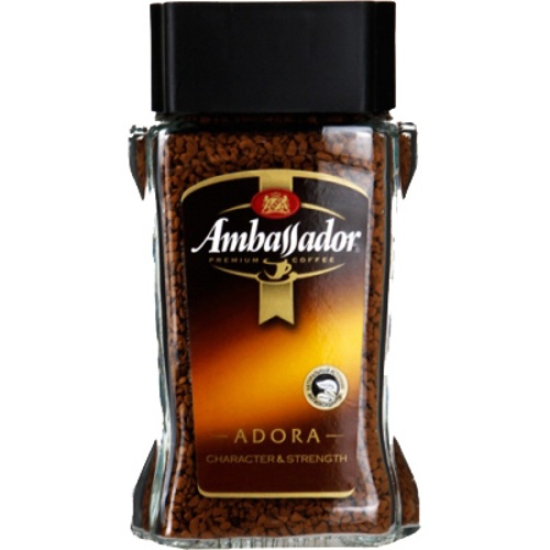 Кофе "Ambassador" (Амбассадор) Adora растворимый сублимированный 95г ст.банка