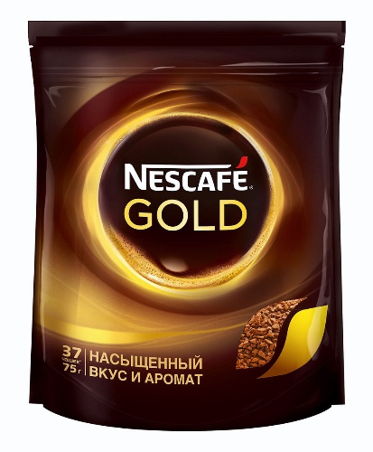 Кофе "Nescafe Gold" (Нескафе Голд) растворимый сублимированный 75г пакет
