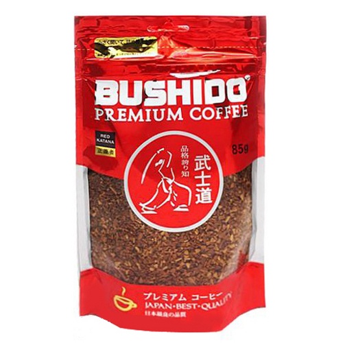 Кофе "Bushido" (Бушидо) Red натуральный растворимый сублимированный 85г пакет