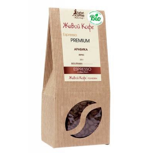 Кофе "Живой кофе" Espresso Premium Арабика натуральный жареный в зернах 200г