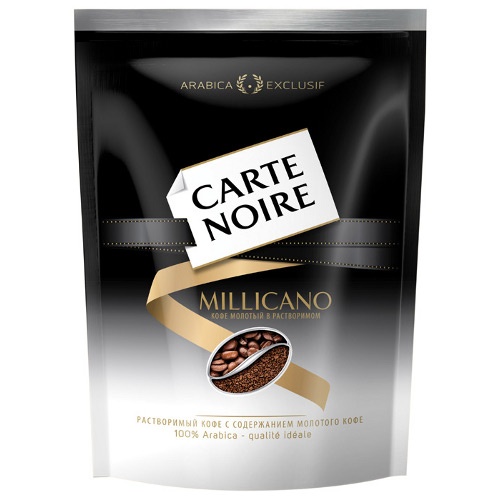 Кофе "Carte Noire" (Карт Нуар) Millicano растворимый c добавлением молотого 150г