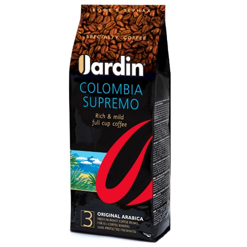 Кофе "Jardin" (Жардин) Колумбия Супремо в зернах 250г Россия