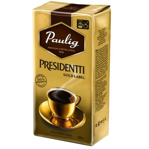 Кофе "Paulig" (Паулиг) Президент Gold Label молотый 250г пакет