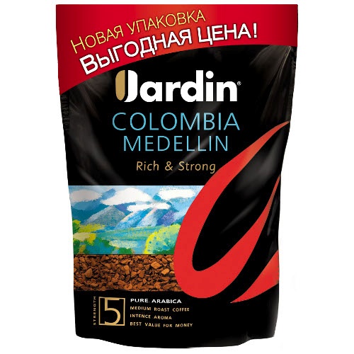 Кофе "Jardin" (Жардин) Колумбия Меделлин растворимый сублимированный 150г пакет