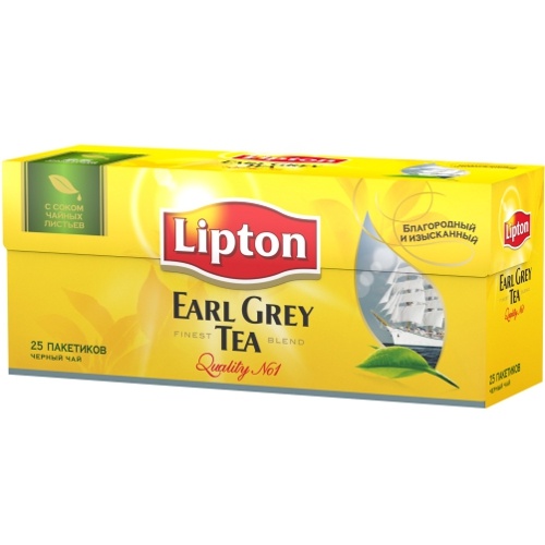 Чай "Lipton" (Липтон) Earl Grey черный 25пак х 2г (50г)